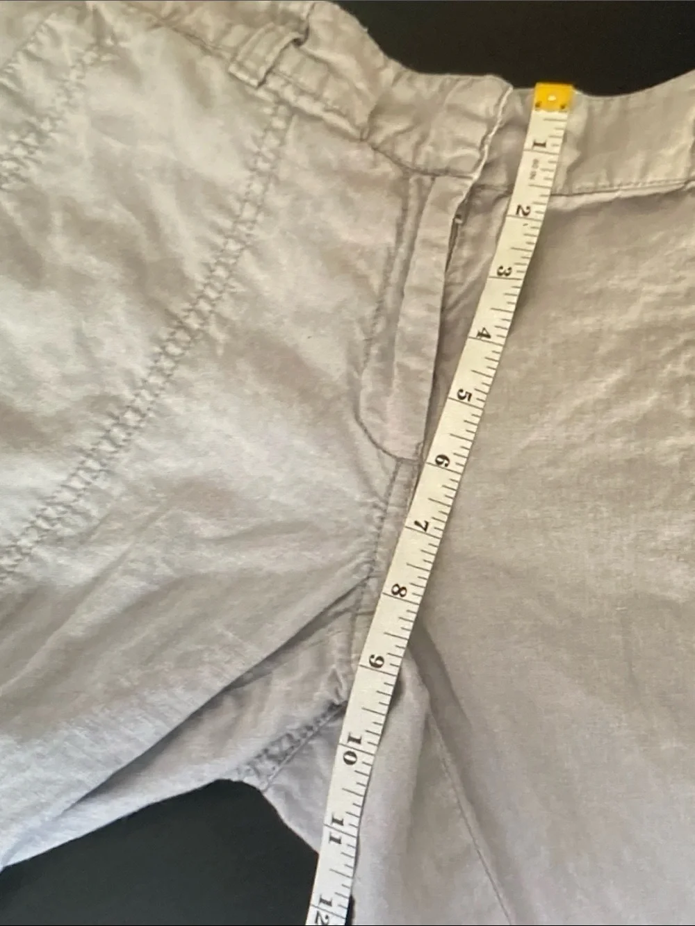 Eileen Fisher Light Gray Cropped Cargo Pants
